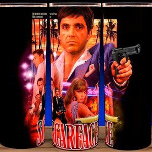 Scarface 70s Tony Montana - Michelle Pfeiffer Movie Cup Mug Tumbler